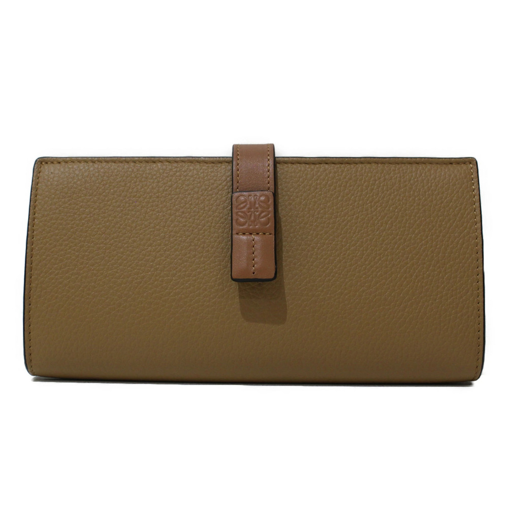 UnWith BagLOEWE Vertical Wallet Long Folding Brown Beige
